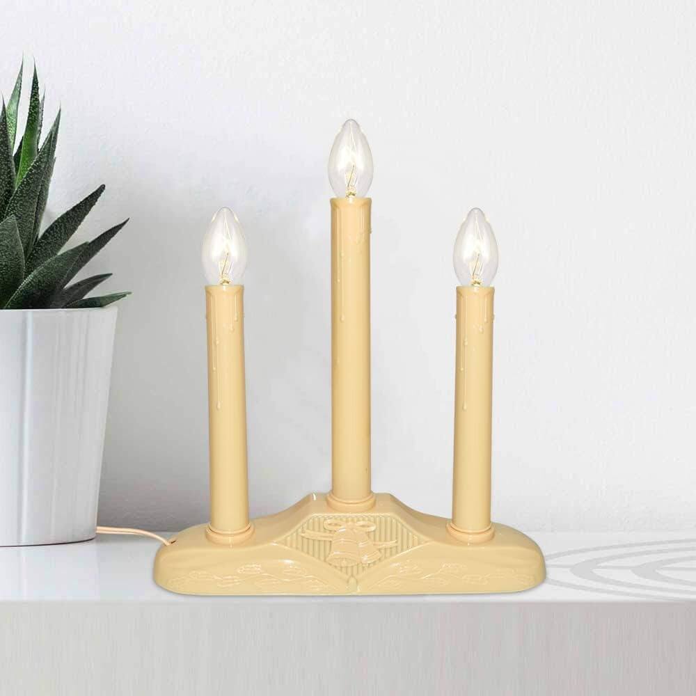 RTMB - “3-Pack Electric Window Candles, Ivory, 4 C7 Clear Bulbs, Plug-In”