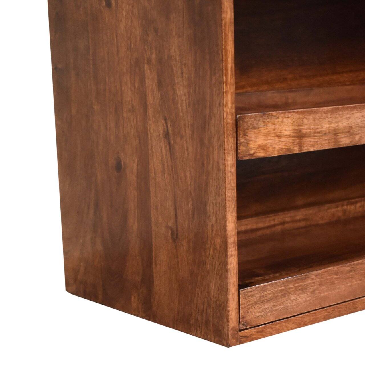Alt View 4. Artisan Furniture - Artisan Furniture Solid Wood Buffalo Hide Pull out Honey Caramel Shoe Storage Bench - Brown and Yellow.