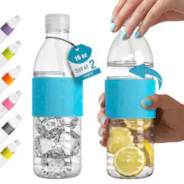 Copco - Water Bottle Set of 2, 16.9 oz - BPA-Free Tritan Leak-Proof Lid - Blue
