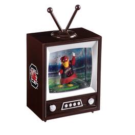 Evergreen Enterprises - South Carolina Gamecocks 8" Vintage TV Water Globe Lantern with Mascot - Brown