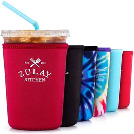 Zulay Kitchen - (22oz to 24oz) Reusable Neoprene Insulator Coffee Sleeve - Maroon