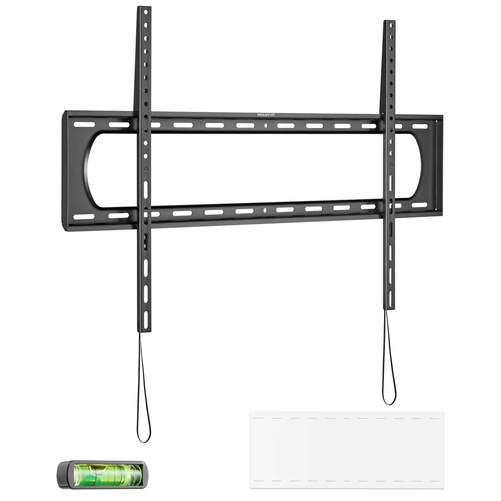 Alt View 5. Mount-It! - Heavy Duty XXL Fixed TV Wall Mount for 60"-120" TVs, Ultra-Low Profile, 264 lbs Capacity, VESA Up to 900x600 - Black.