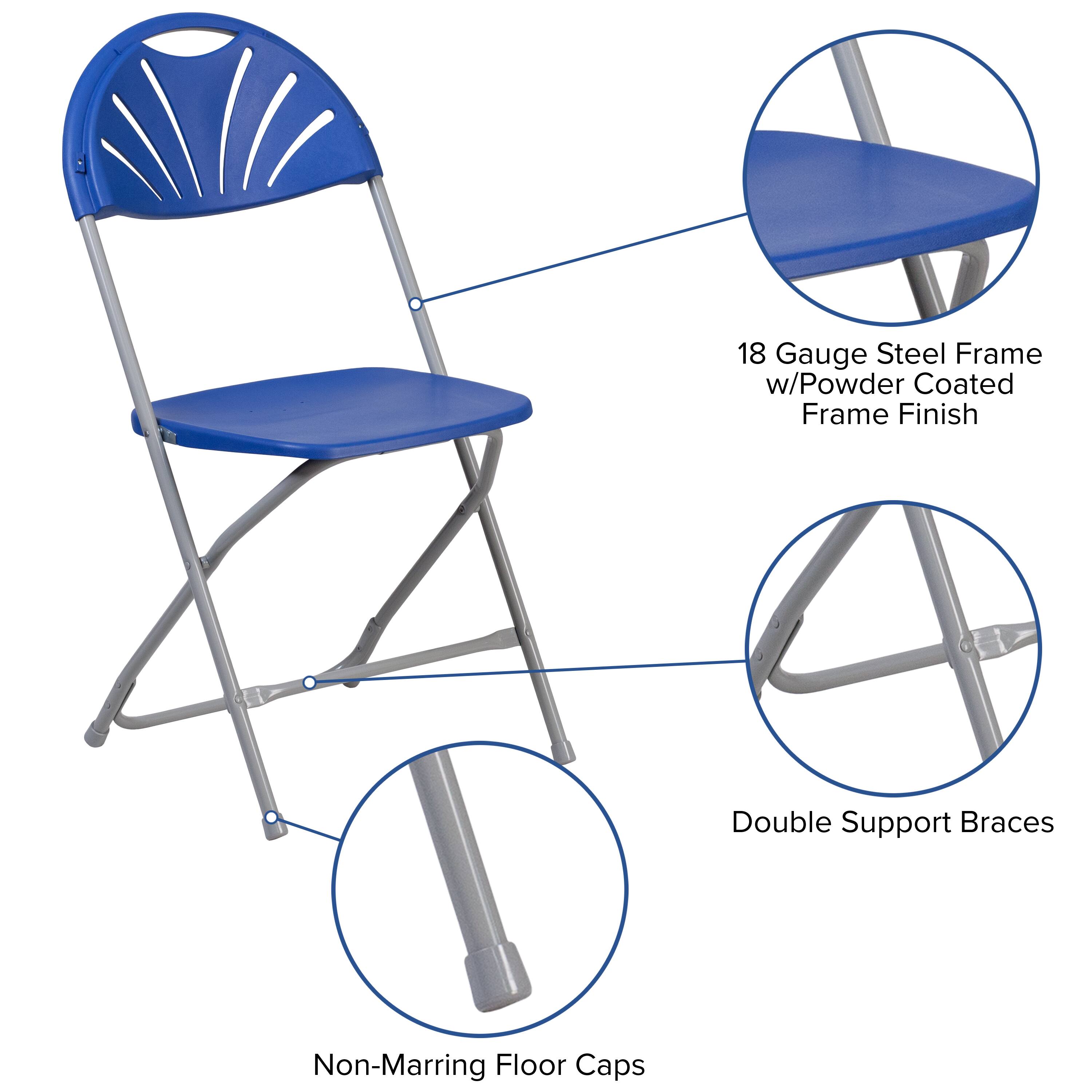 18 Gauge Steel Frame w/Powder Coated Frame Finish  
Double Support Braces  
Non-Marring Floor Caps