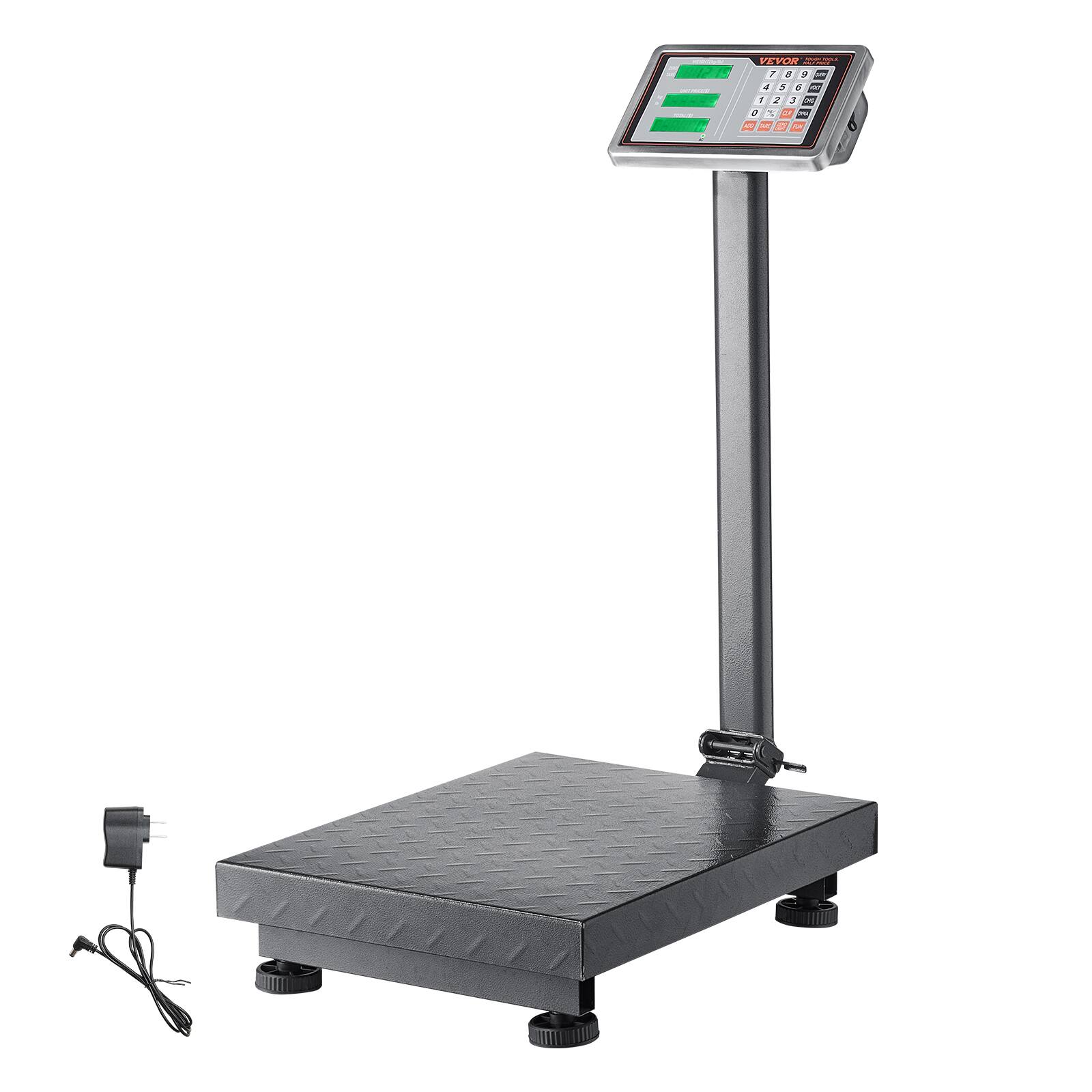 Alt View 5. VEVOR - Computing Digital Platform Scale, 660 lbs Load, 0.1 lbs Accuracy Computing Floor Scale with LB/KG - Gray.