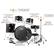 - Suspended Cymbal Size: 16 in/ 406.4 mm
- 12" Tom Drum Size: 12 x 8 in/ 304.8 x 203.2 mm
- 10" Tom Drum Size: 10 x 7 in/ 254 x 177.8 mm
- Hi-Hat Cymbal Size: 14 in/ 355.6 mm
- Floor Tom: 16 x 16 in/ 406.4 x 406.4 mm
- Snare Drum: 14 x 5.5 in/ 355.6 x 139.7 mm
- Bass Drum Size: 22 x 16 in/ 558.8 x 406.4 mm