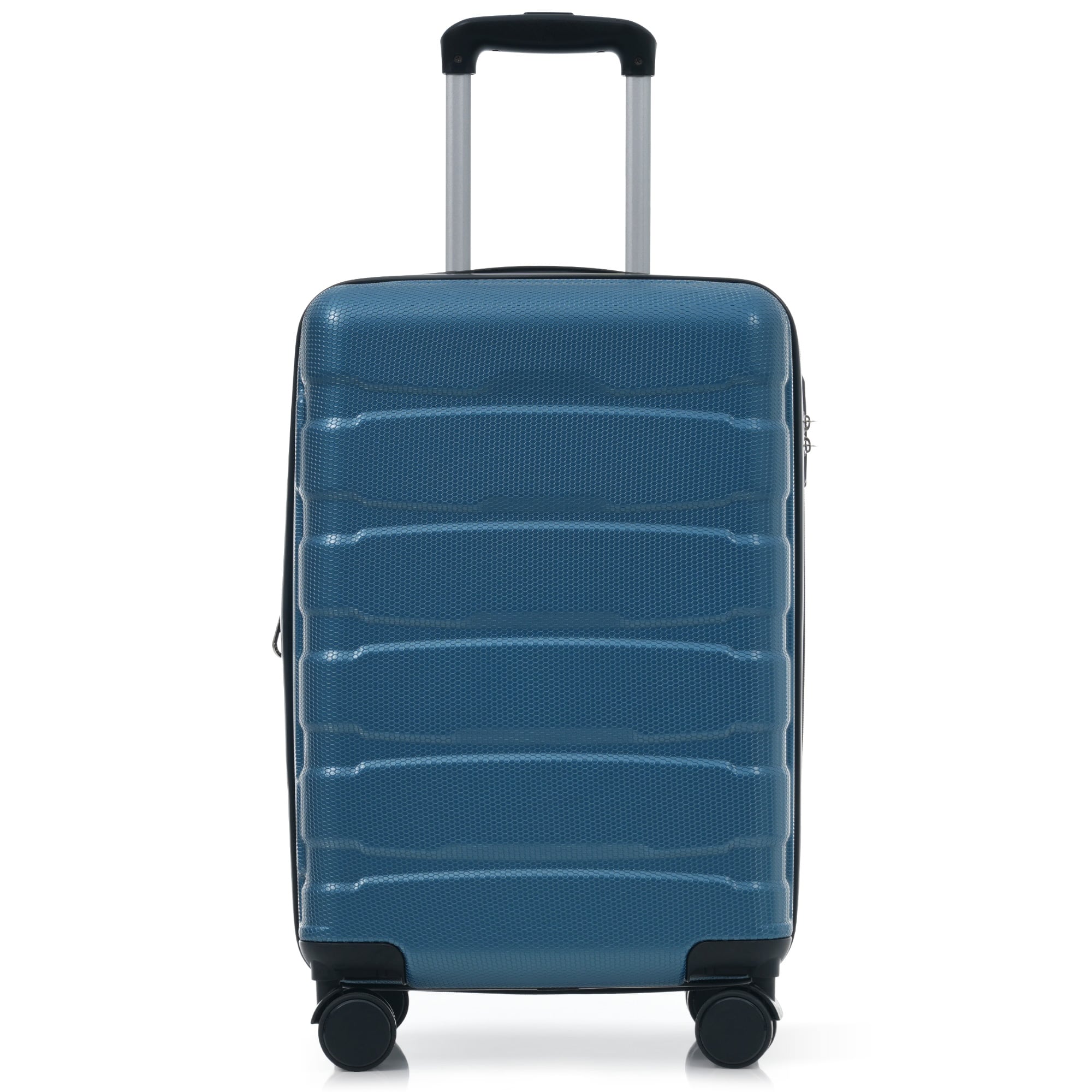 PexFix - 20" Hardshell ABS Carry-On, Durable Expandable Travel Suitcase with Spinner Wheels, TSA Lock for Air Travel - Blue
