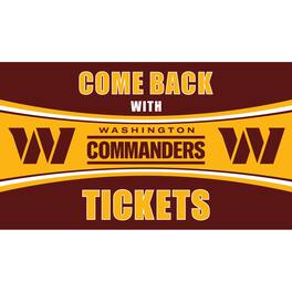 Evergreen Enterprises - Washington Commanders 28" x 16" Come Back With Tickets Door Mat - Multicolor
