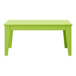 WestinTrends - Malibu Low Outdoor HDPE Patio Rectangle Coffee Table - Lime