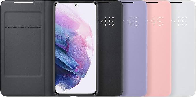 Alt View 1. Samsung - Samsung LED Wallet Cover for Galaxy S21 | Color: Gray - Gray.