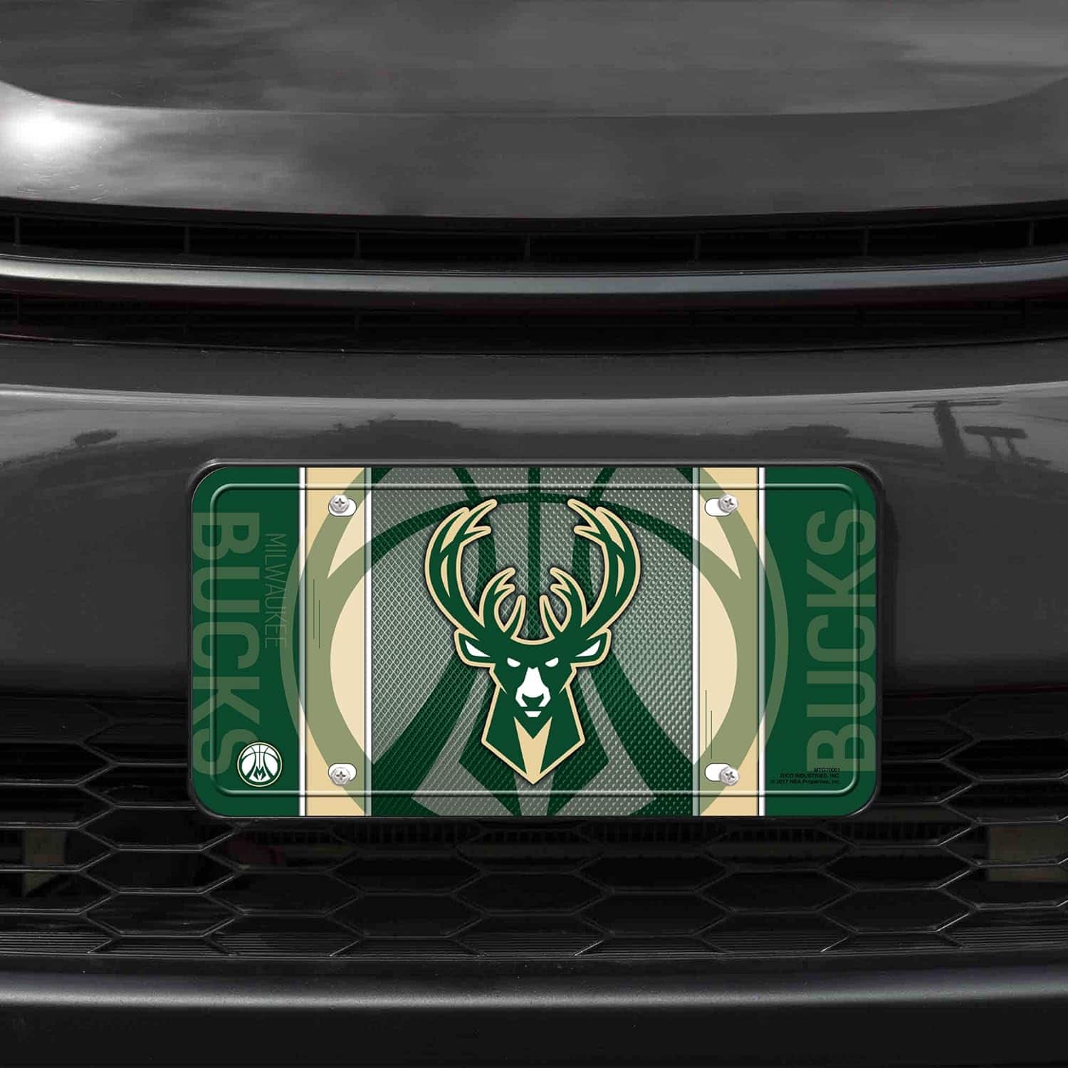Rico Industries Milwaukee Bucks Standard 12x6 Metal License Plate