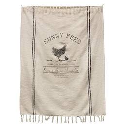 BreeBe - Sunny Feed Farmhouse Throw - White