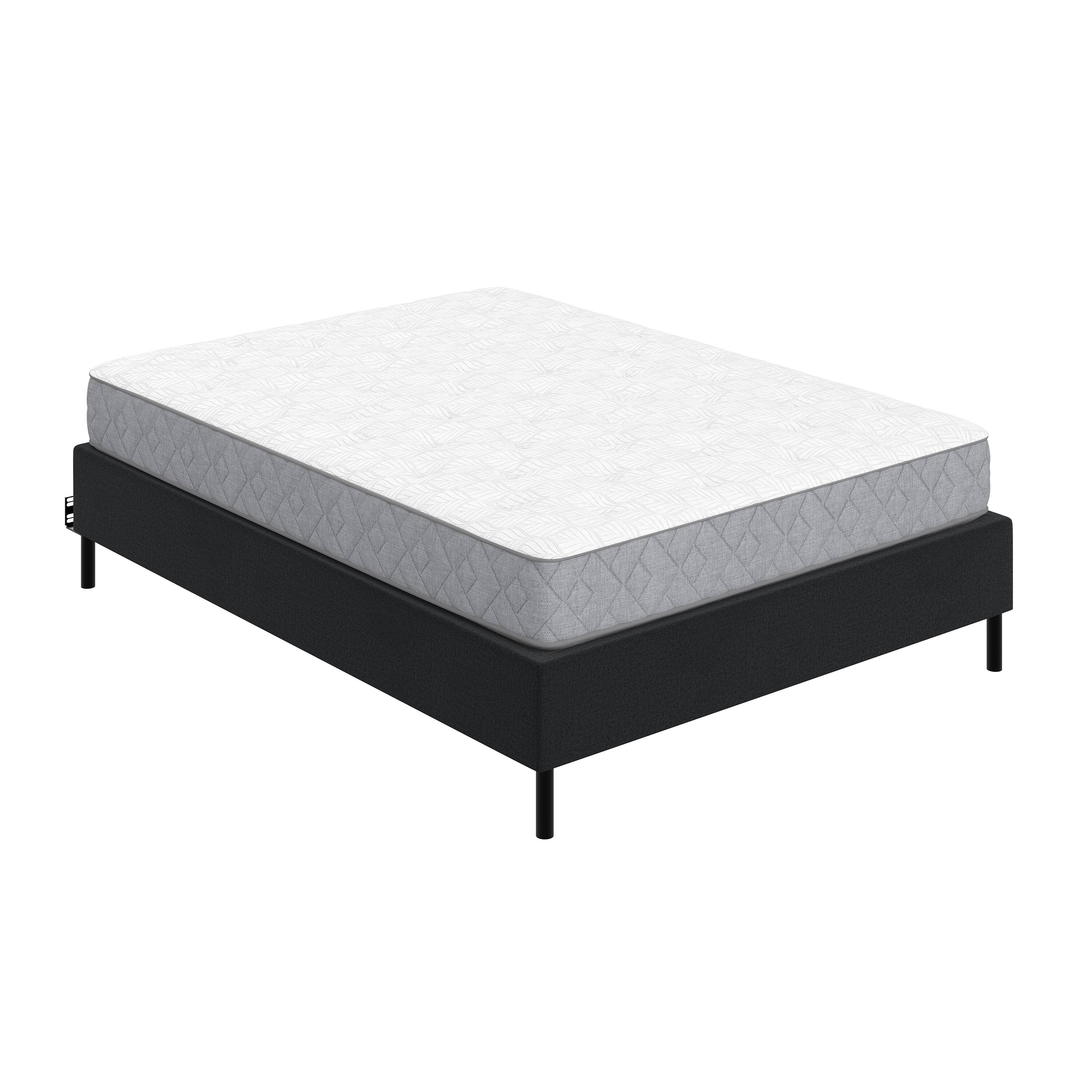 Alt View 7. Boyd Sleep - 2-in-1 Metal Mattress Foundation & Bed Frame, Roll-Out Slats, Removable Legs, Headboard Brackets - Black.