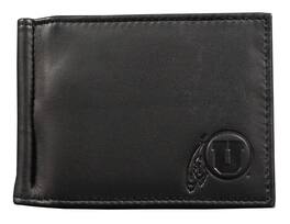 Rico Industries - Utah Utes Genuine Black Leather Money Clip Wallet RFID Blocking - Multi