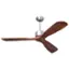 Alt View 11. Costway - Costway 52" Modern Ceiling Fan Indoor/Outdoor Brushed Nickel Finish with Remote - Brushed Nickel + Burlywood.