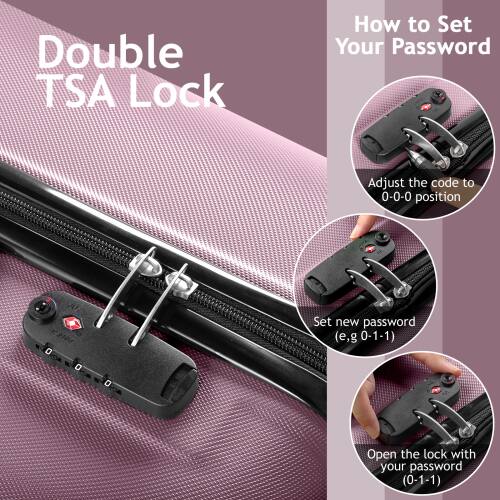 Double TSA Lock

How to Set Your Password

1. Adjust the code to 0-0-0 position
2. Set new password (e.g., 0-1-1)
3. Open the lock with your password (0-1-1)