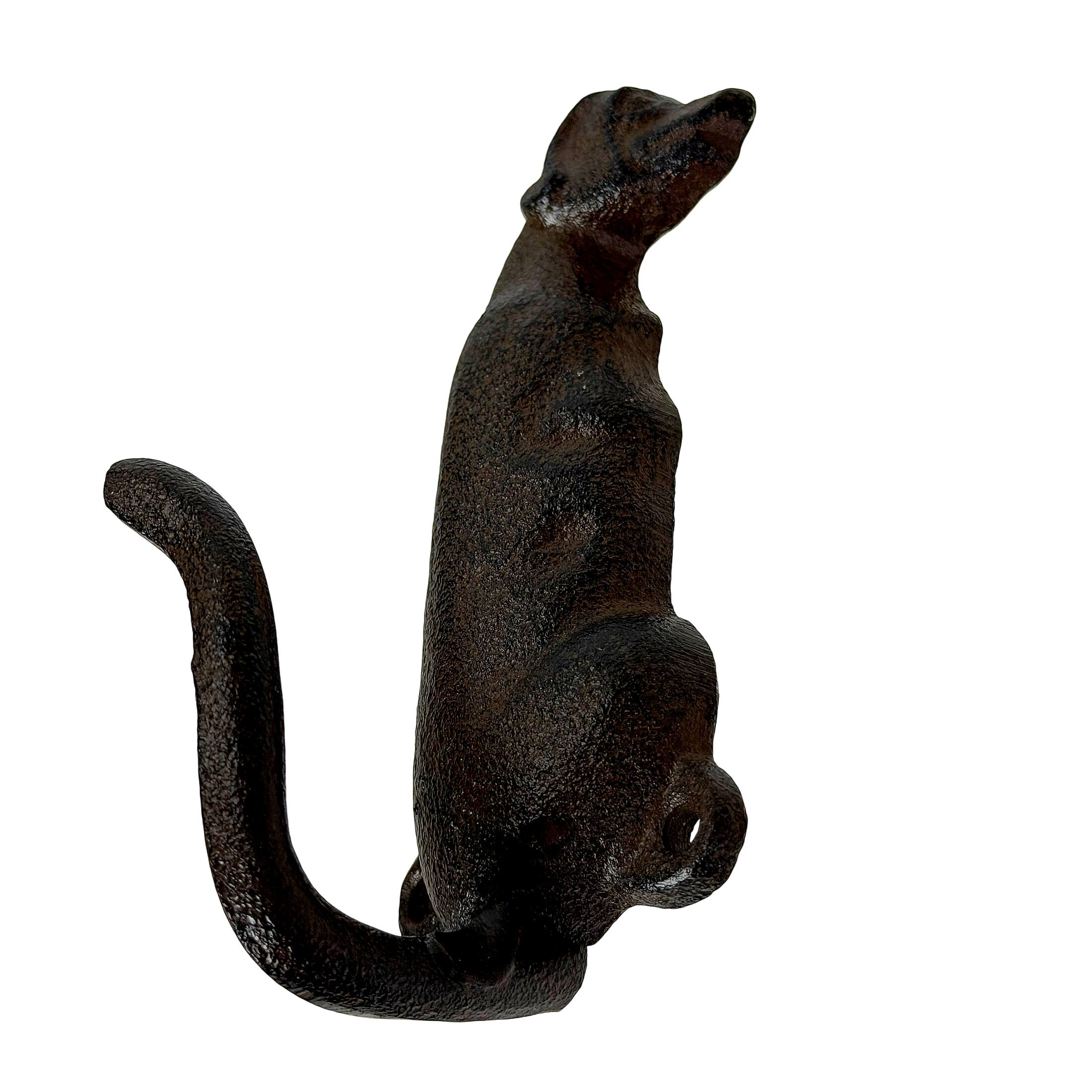 Alt View 8. Things2Die4 - Set of 3 Dog Wall Hooks Rustic Brown Cast Iron 4.5 in Decorative Hooks - Brown.