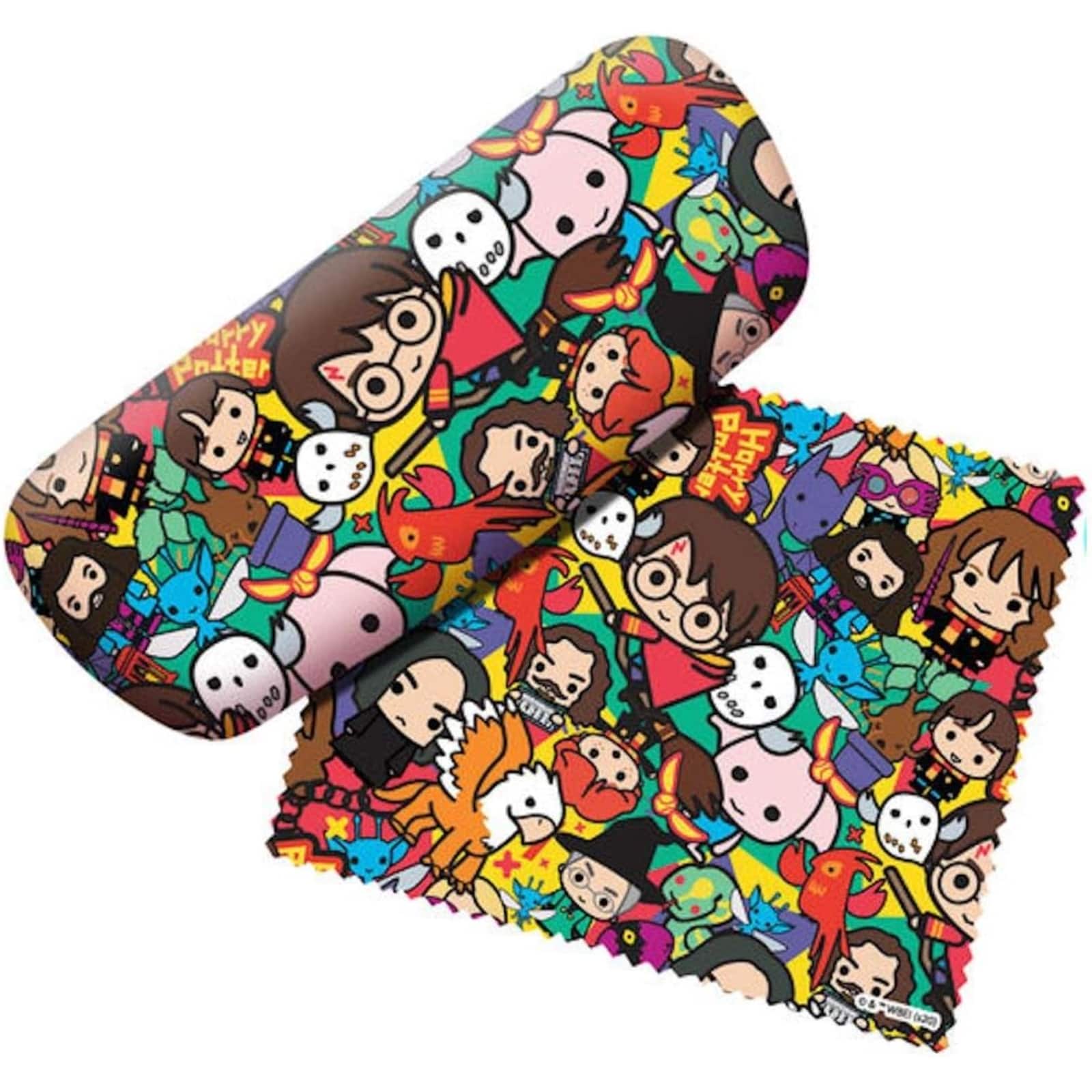 Spoontiques - Harry Potter Cartoon Characters Eyeglass Case with Lens Cloth - Multicolor