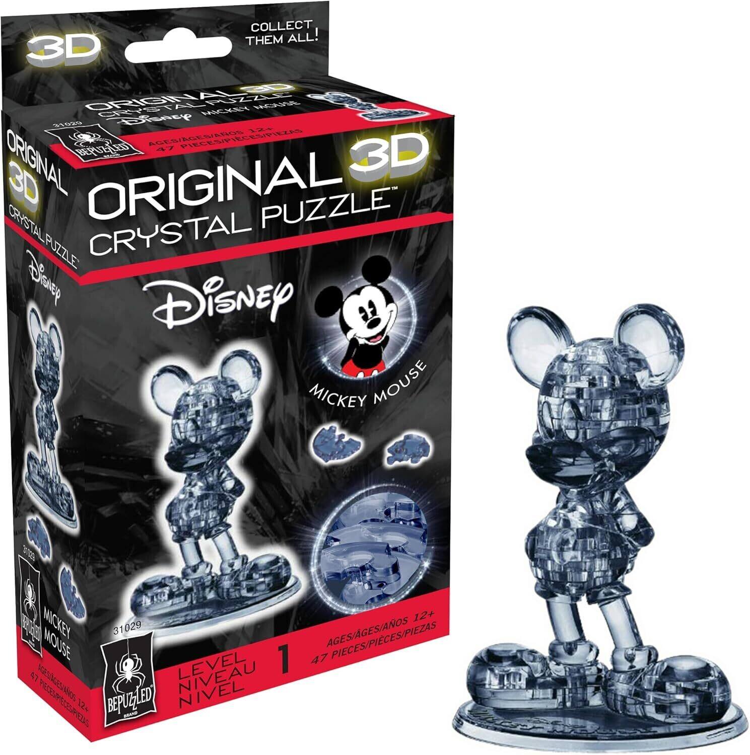 COLLECT THEM ALL!  
3D ORIGINAL CRYSTAL PUZZLE  
MICKEY MOUSE  
31020  
Disney  
12+ AGES/AGES/AOS  
47 PIECES/PIECES/PIEZAS  
ORIGINAL 3D CRYSTAL PUZZLE  
Disney MICKEY MOUSE  
LEVEL 1  
NIVEL 1