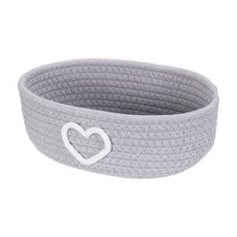 Unique Bargains - Rectangular Rope Basket, 11.2x6.7x3.5inch Small Woven Basket for Shelf Storage Home Decor Gift Chest - Gray