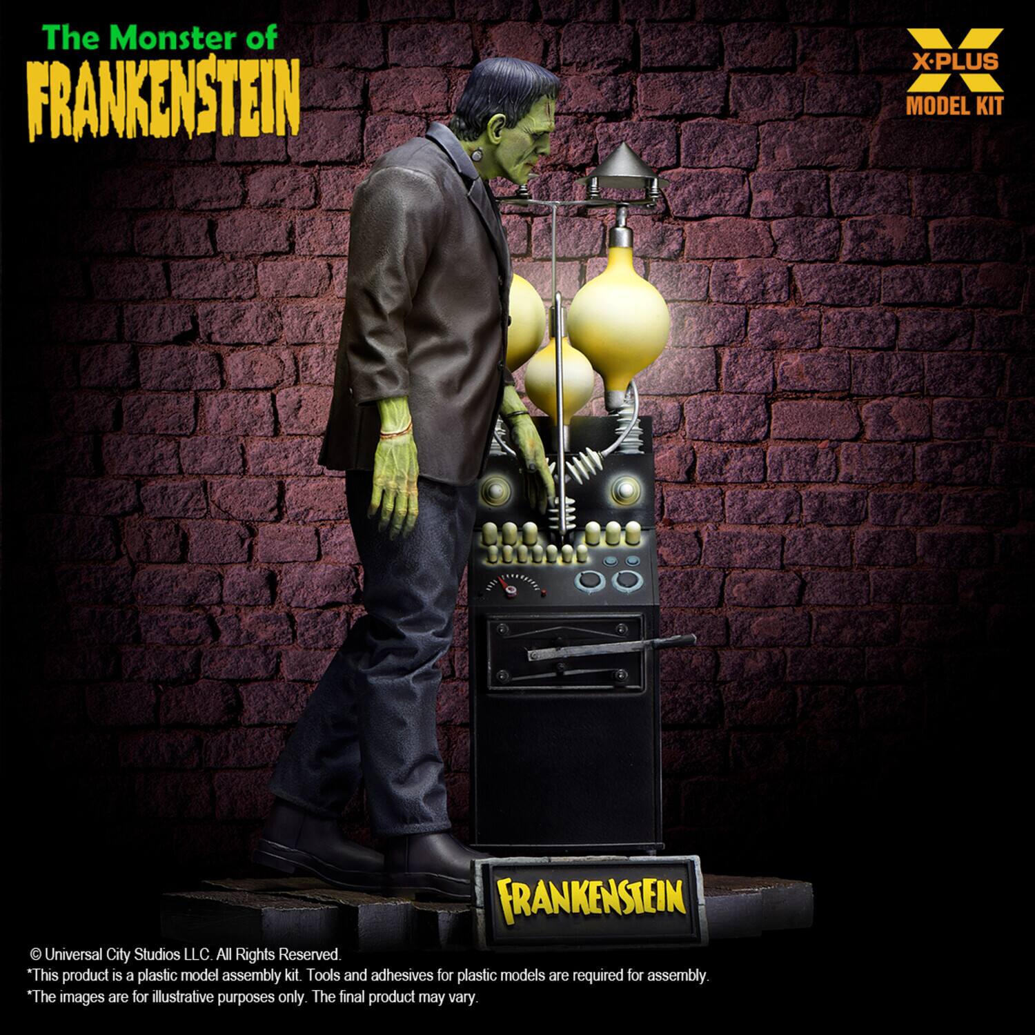 The Monster of FRANKENSTEIN  
X-PLUS MODEL KIT  

© Universal City Studios LLC. All Rights Reserved.  
*This product is a plastic model assembly kit. Tools and adhesives for plastic models are required for assembly.  
*The images are for illustrative purposes only. The final product may vary.