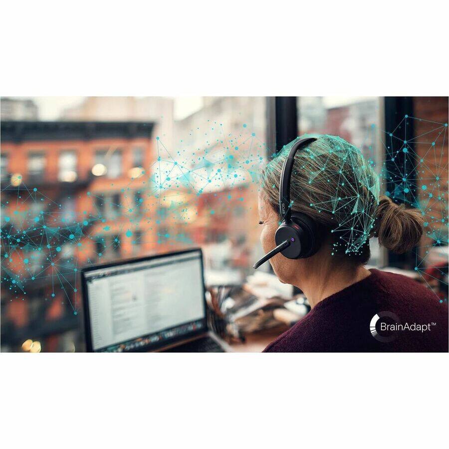 Alt View 4. EPOS - EPOS IMPACT 1000 Headset - Microsoft Teams Certification - Stereo - Wireless - Bluetooth - 98 ft - Over-the-head - Unknown.