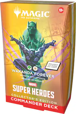 Wizards of The Coast - Magic: The Gathering Marvel Super Heroes Collector's Edition Commander Deck - Wakanda Forever