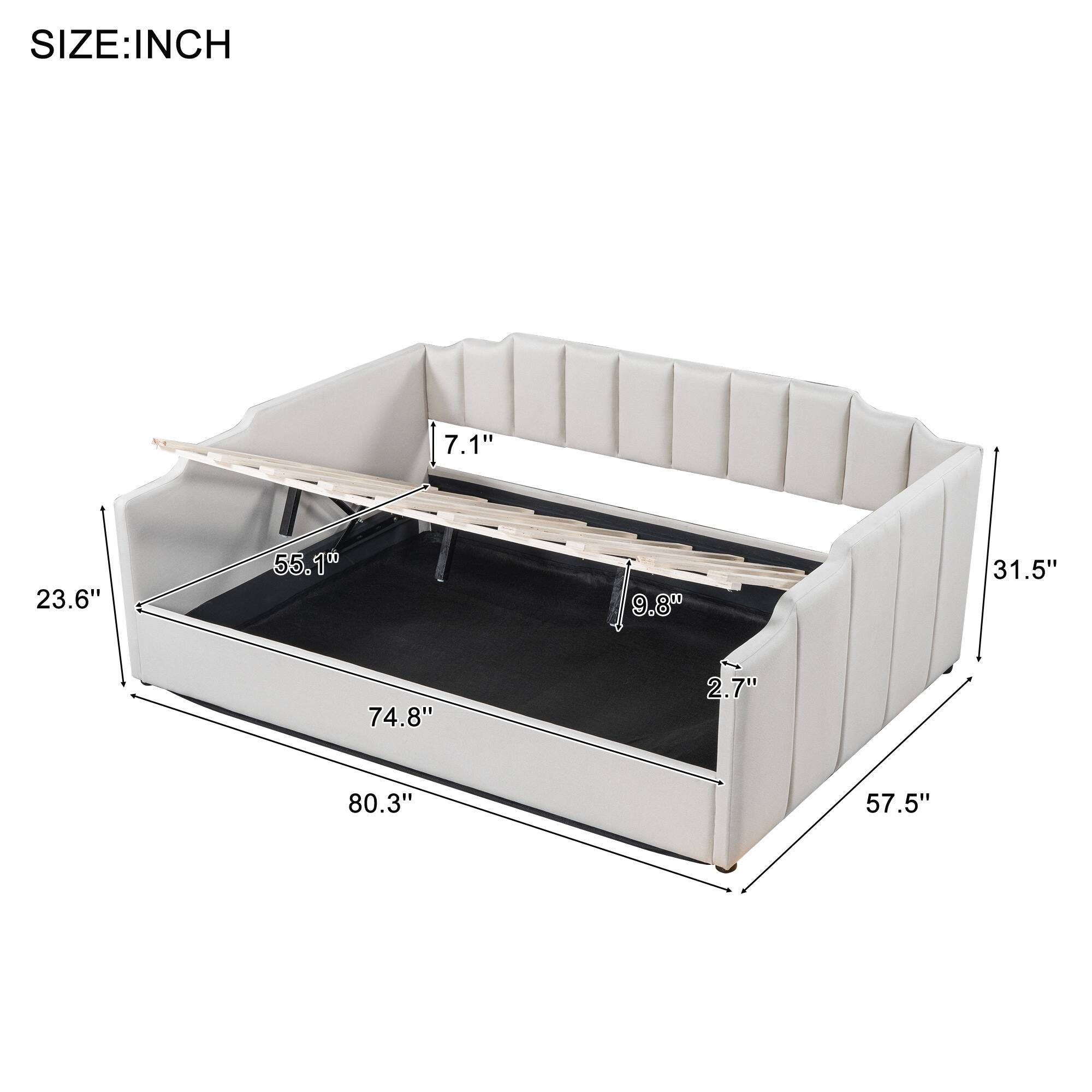 SIZE: INCH

- 80.3"
- 74.8"
- 57.5"
- 31.5"
- 23.6"
- 55.1"
- 7.1"
- 9.8"
- 2.7"