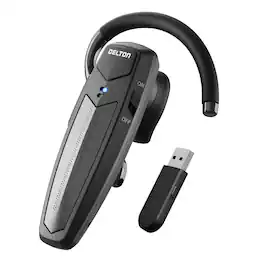 Delton - 87X Wireless Single-Ear Bluetooth Computer Headset with Mic, Black