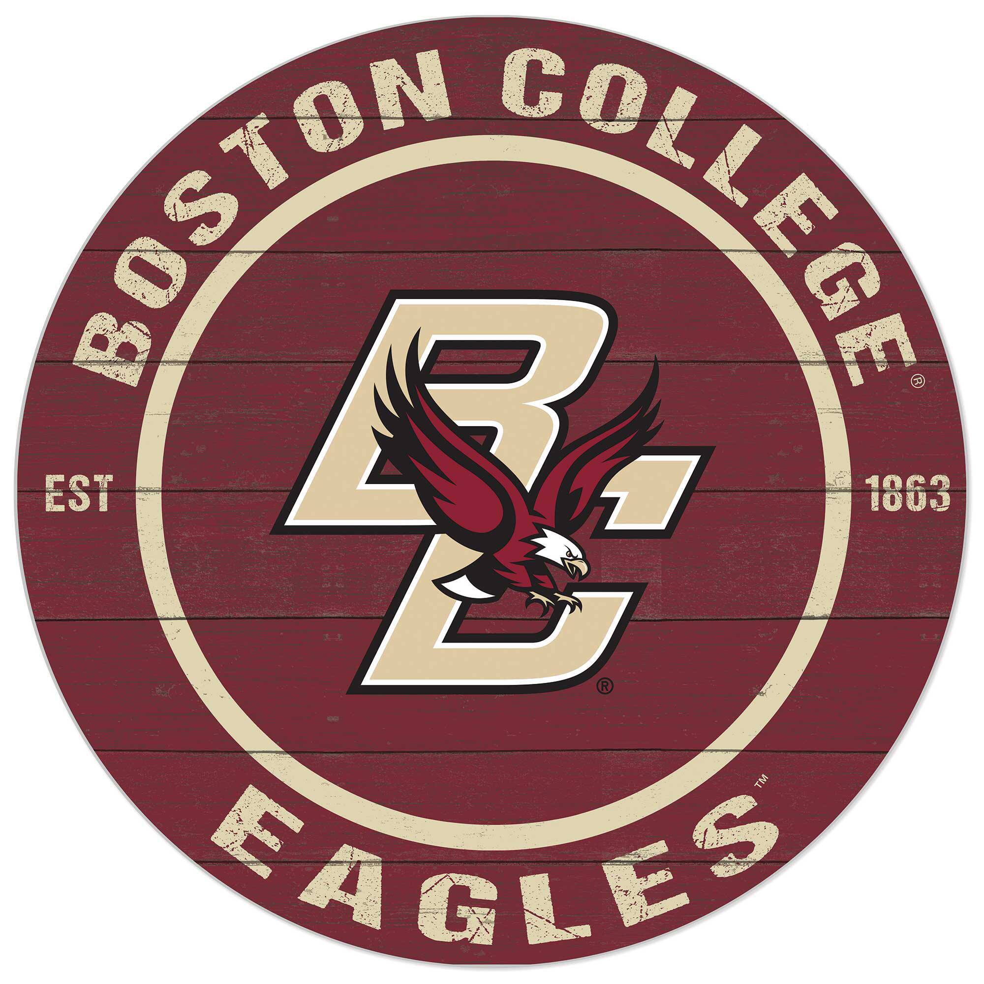 Boston College Eagles 20'' x 20'' Indoor/Outdoor Circle Sign