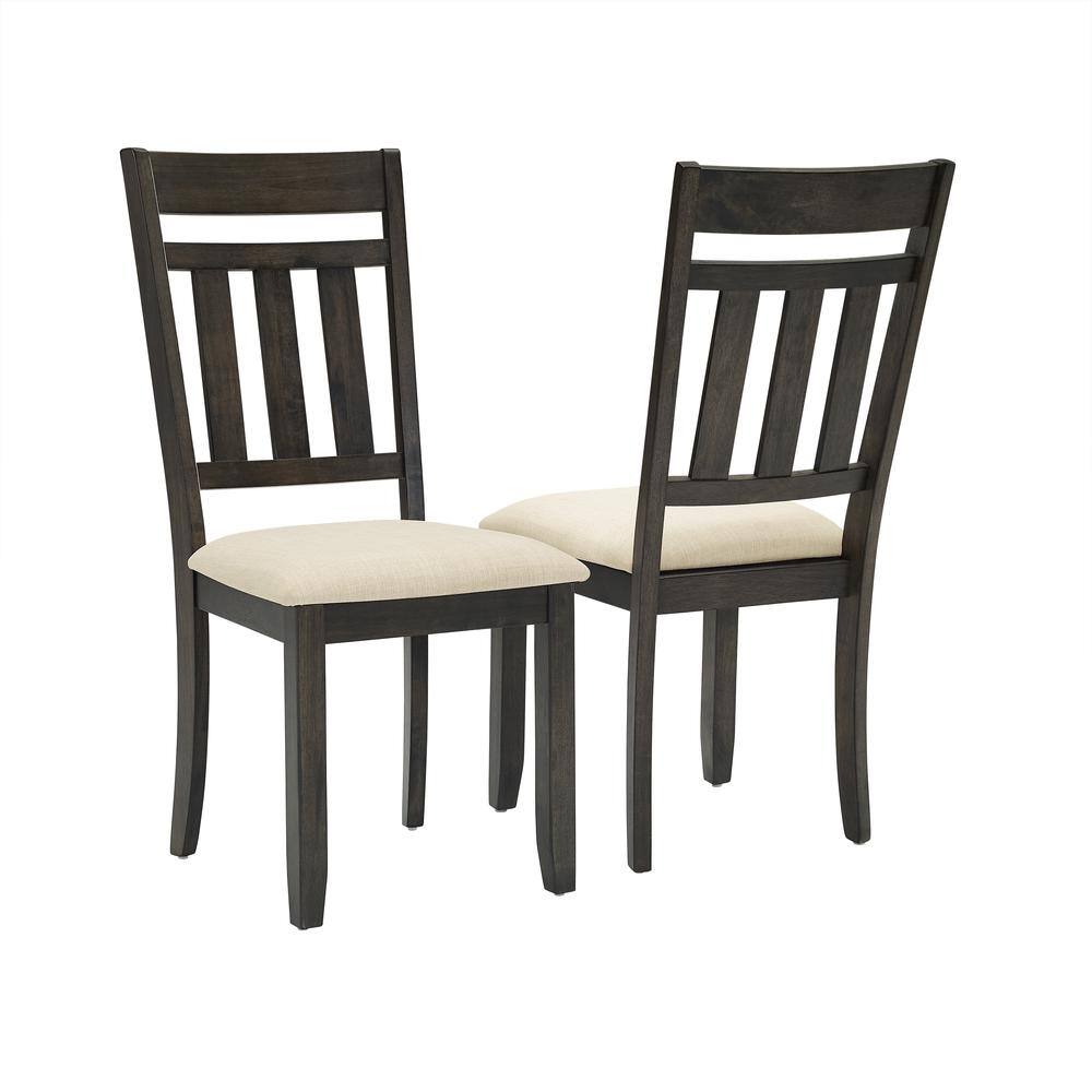 Front. Crosley Furniture - Hayden 2-Piece Slat Back Dining Chair Set - Grey.