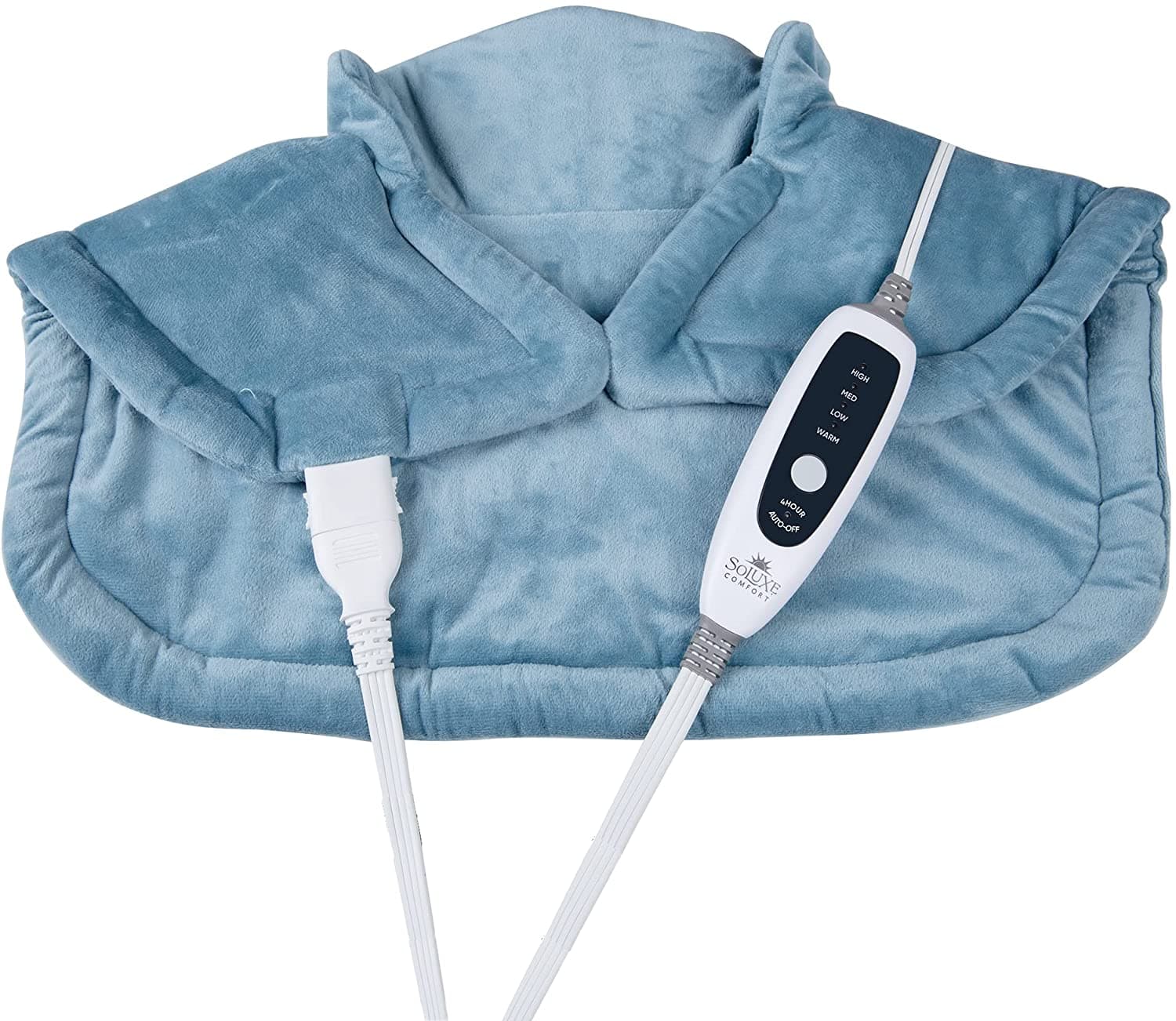 Soluxe Comfort - Weighted Heating Pad for Neck & Shoulders - Blue