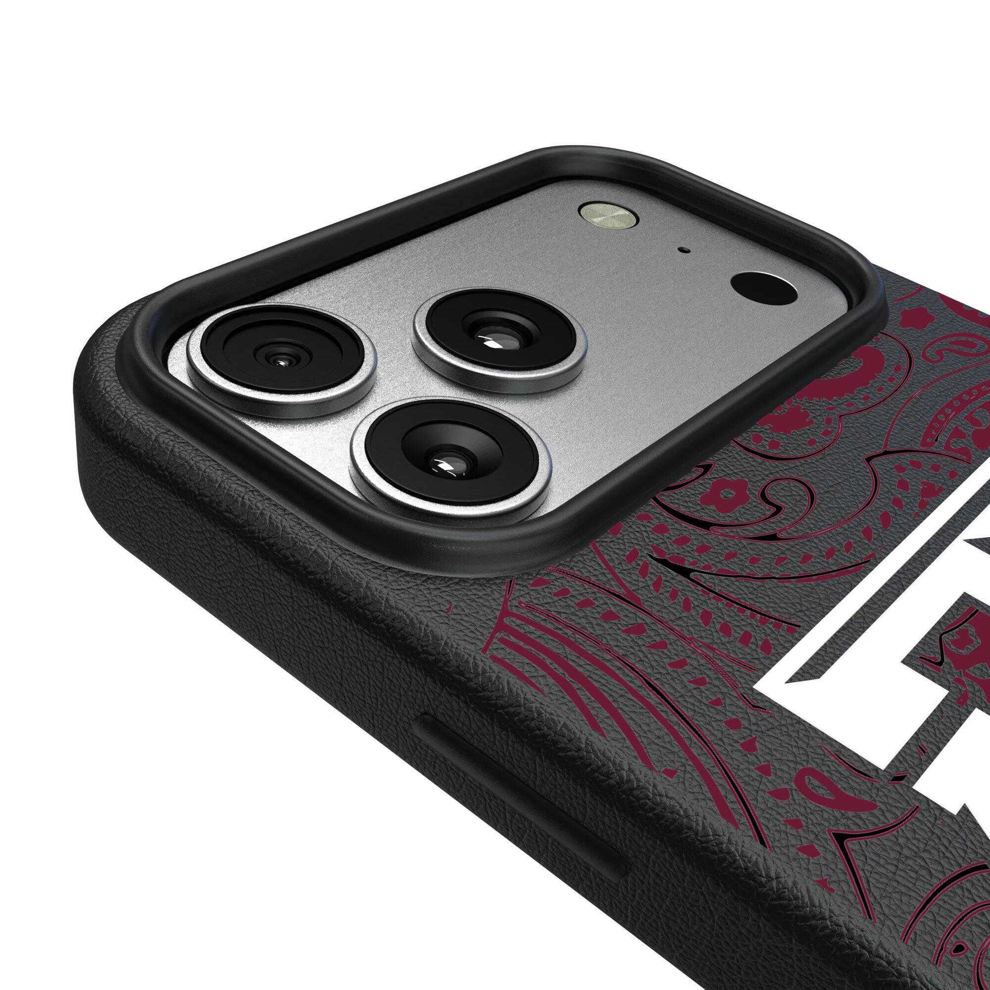 Alt View 2. Keyscaper - Texas A&M Aggies Paisley iPhone Magnetic Bump Case - 16 - Black.