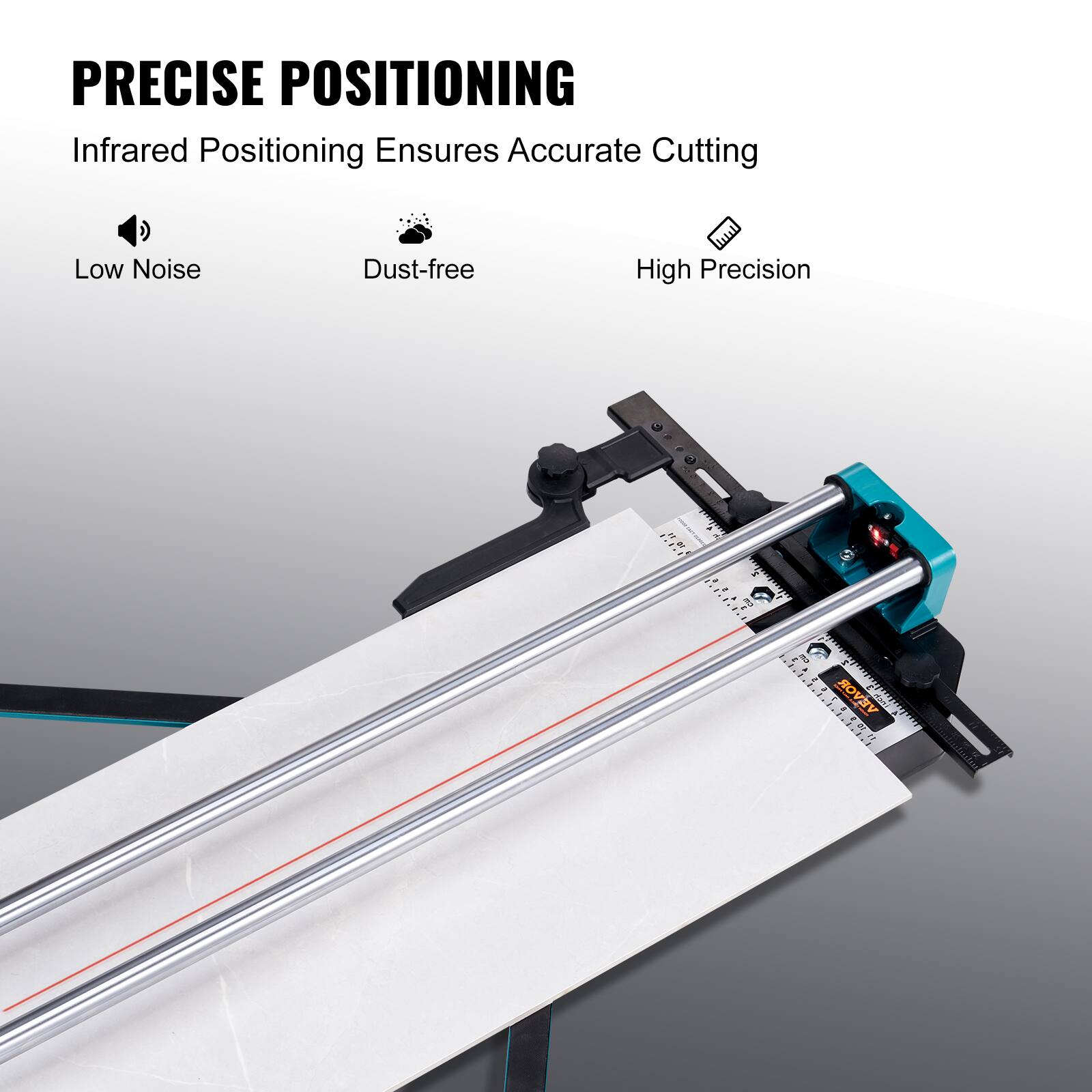 PRECISE POSITIONING  
Infrared Positioning Ensures Accurate Cutting  
Low Noise  
Dust-free  
High Precision