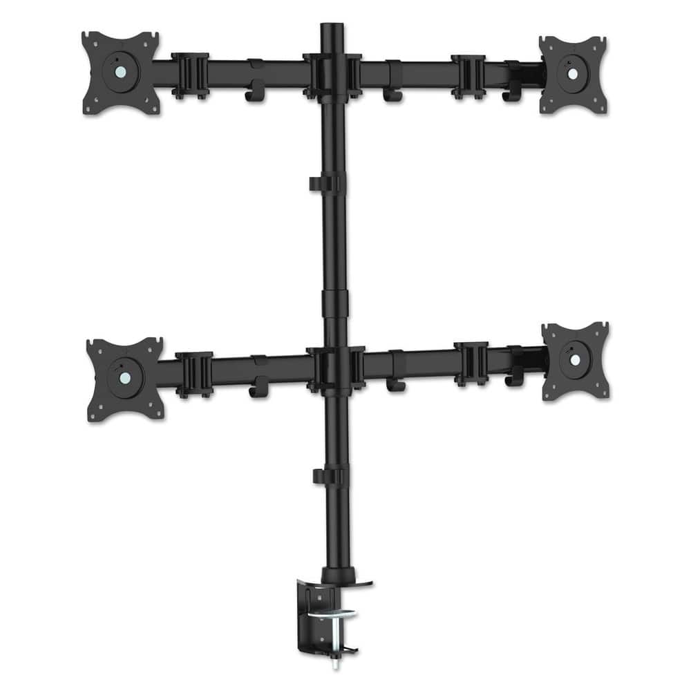KanTek - MA240 18 lbs. Capacity Articulating Quad Monitor Arm for 13 in. - 27 in. Monitors - Black