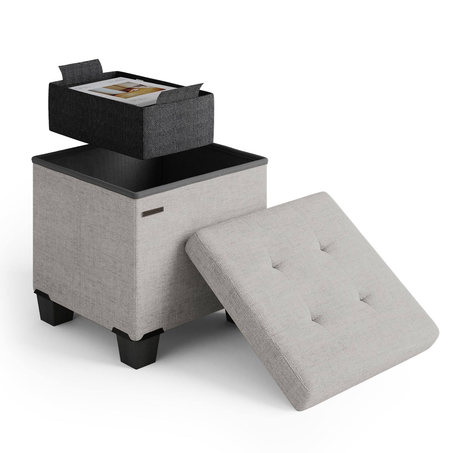 02 - Light Grey Fabric 15"D x 15"W x 15"H