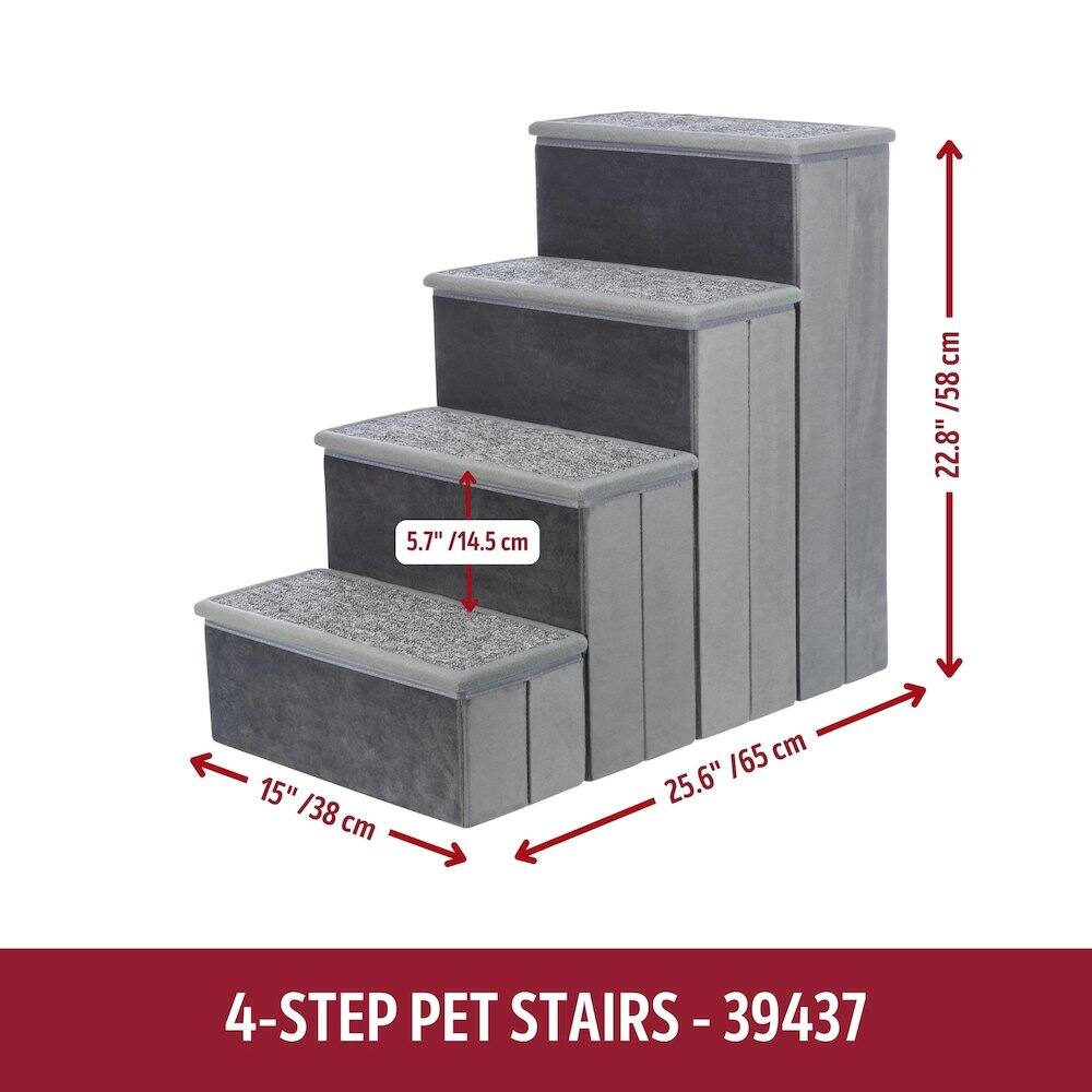 4-STEP PET STAIRS - 39437

- 22.8" / 58 cm
- 15" / 38 cm
- 25.6" / 65 cm
- 5.7" / 14.5 cm