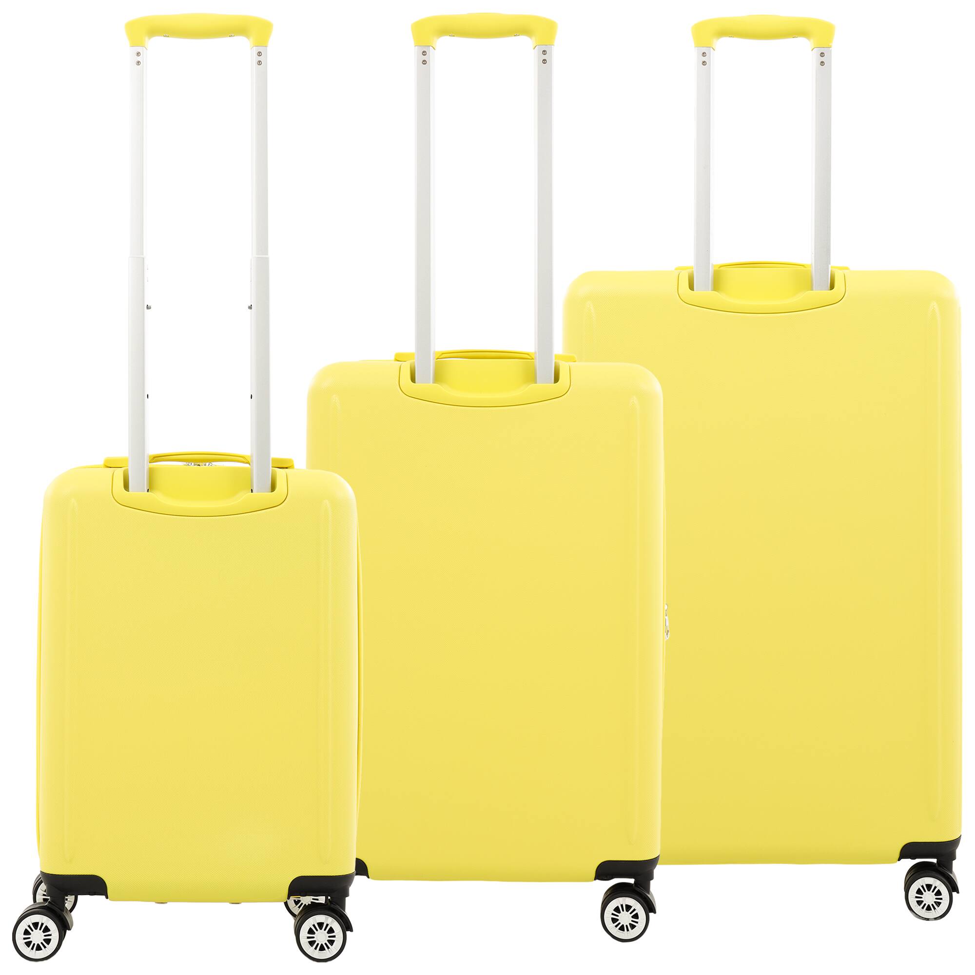 Back. Tommy Bahama - 3-Piece Hardside Luggage Set with 3D Pineapple – 30", 26" & 21.5" Spinner Suitcases - Yellow.