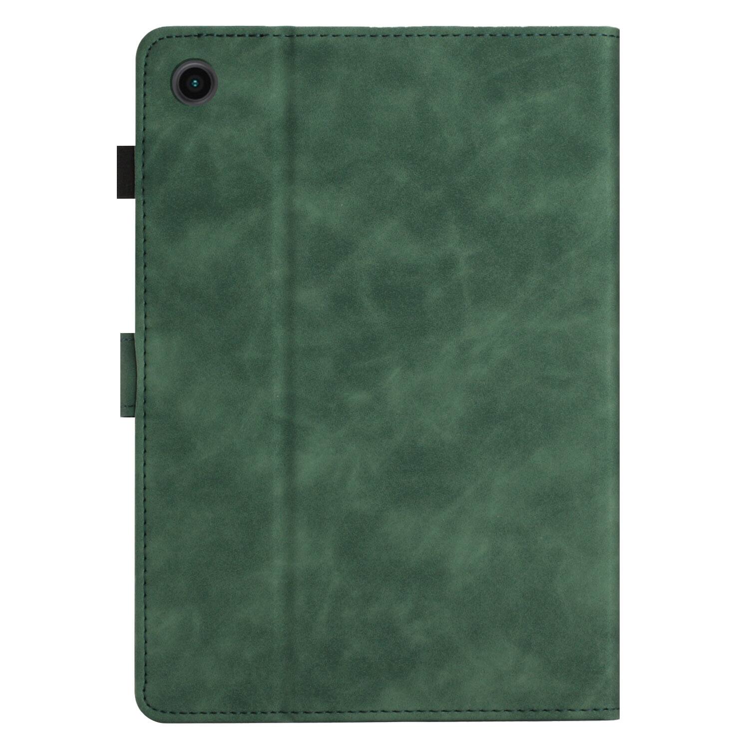 Alt View 2. Dteck - Case for Samsung Galaxy Tab A9 8.7" 2023 (SM-X110/X115),Butterfly Embossed PU Leather Wallet Card Slot Stand Flip Cover - Green.