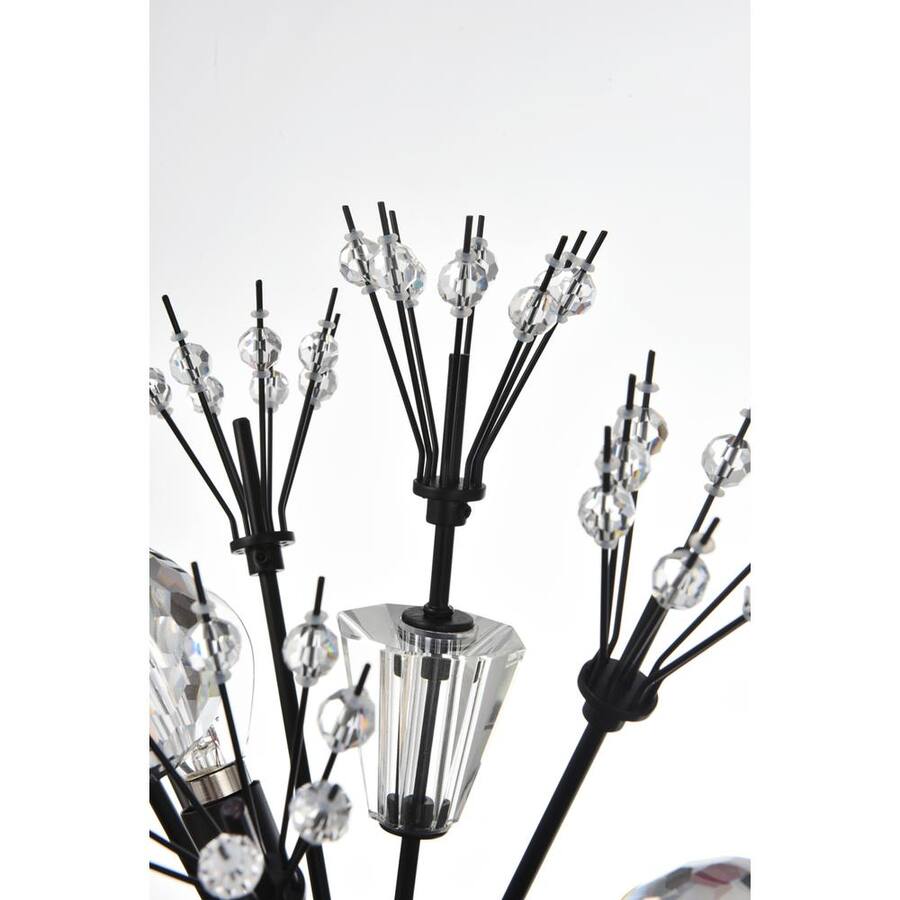 Elegant Lighting Vera 19 Inch Crystal Starburst Wall Sconce In Black ...