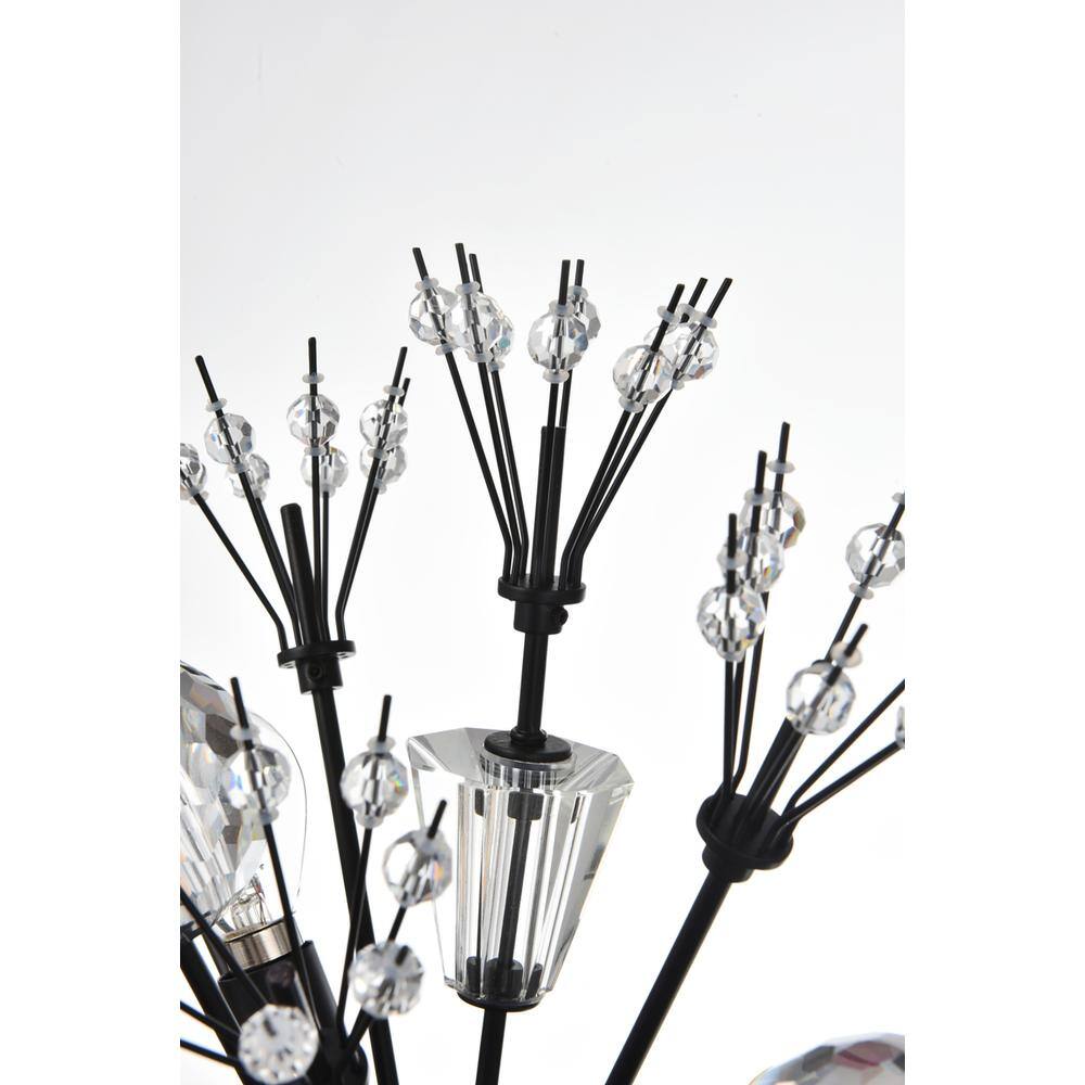 Elegant Lighting Vera 19 Inch Crystal Starburst Wall Sconce In Black ...