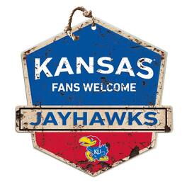 Jardine - Kansas Jayhawks Fans Welcome Sign - Blue