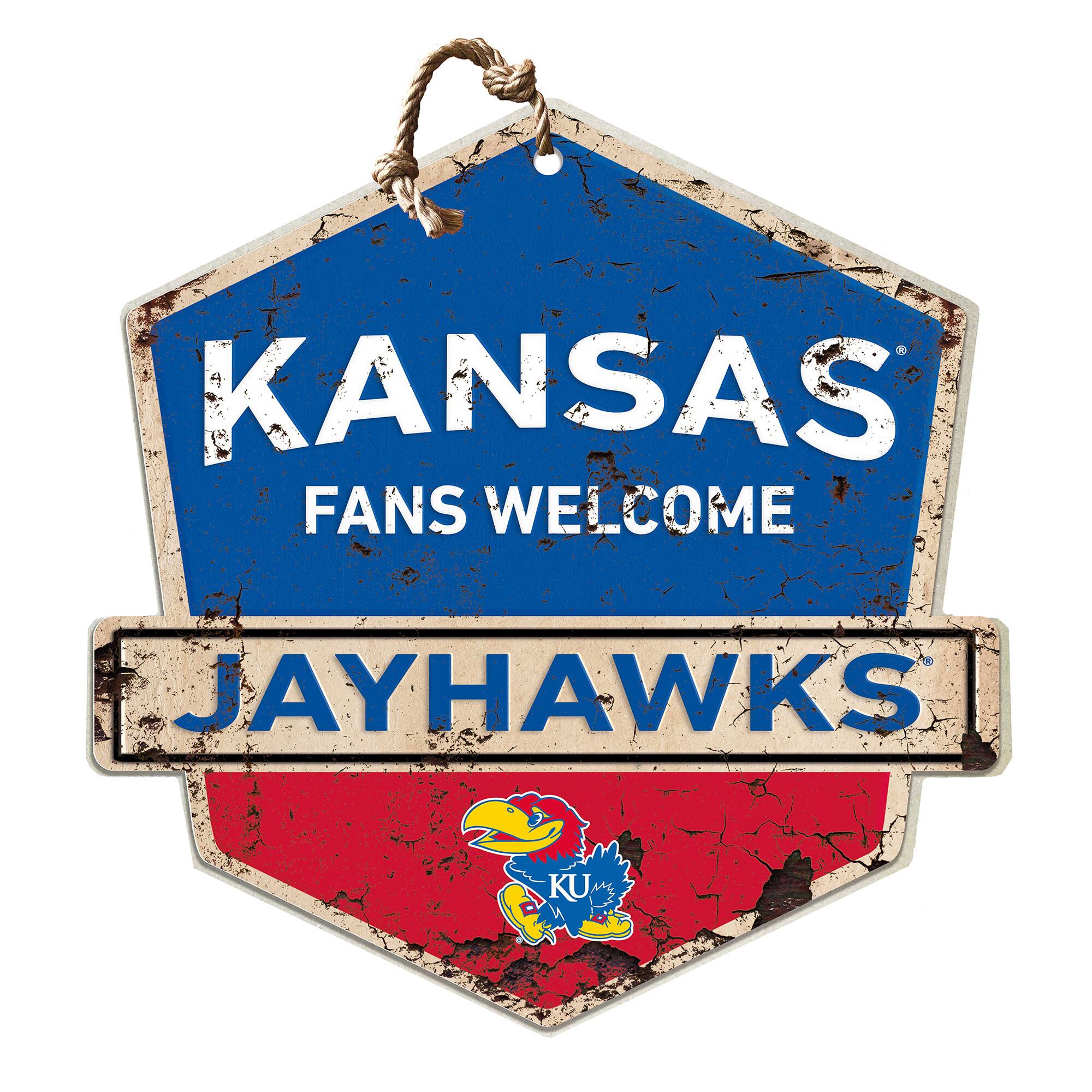 Kansas Jayhawks Fans Welcome Sign