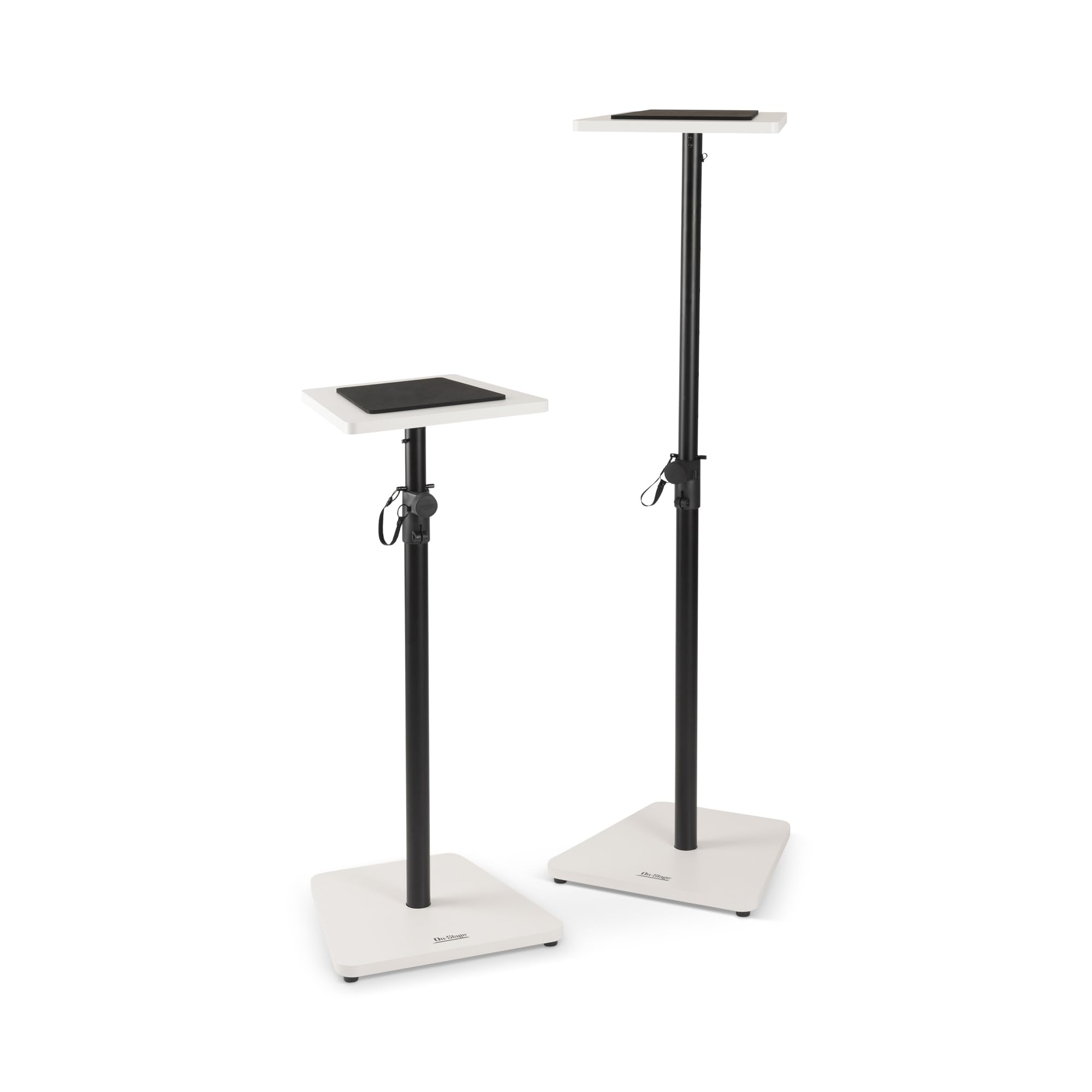 Back. On Stage Stands - On-Stage Wood Studio Monitor Stands- Floor Bookshelf Speaker Stands, Adjustable, Weight Capacity 90Lb Each, Recording, - Black.