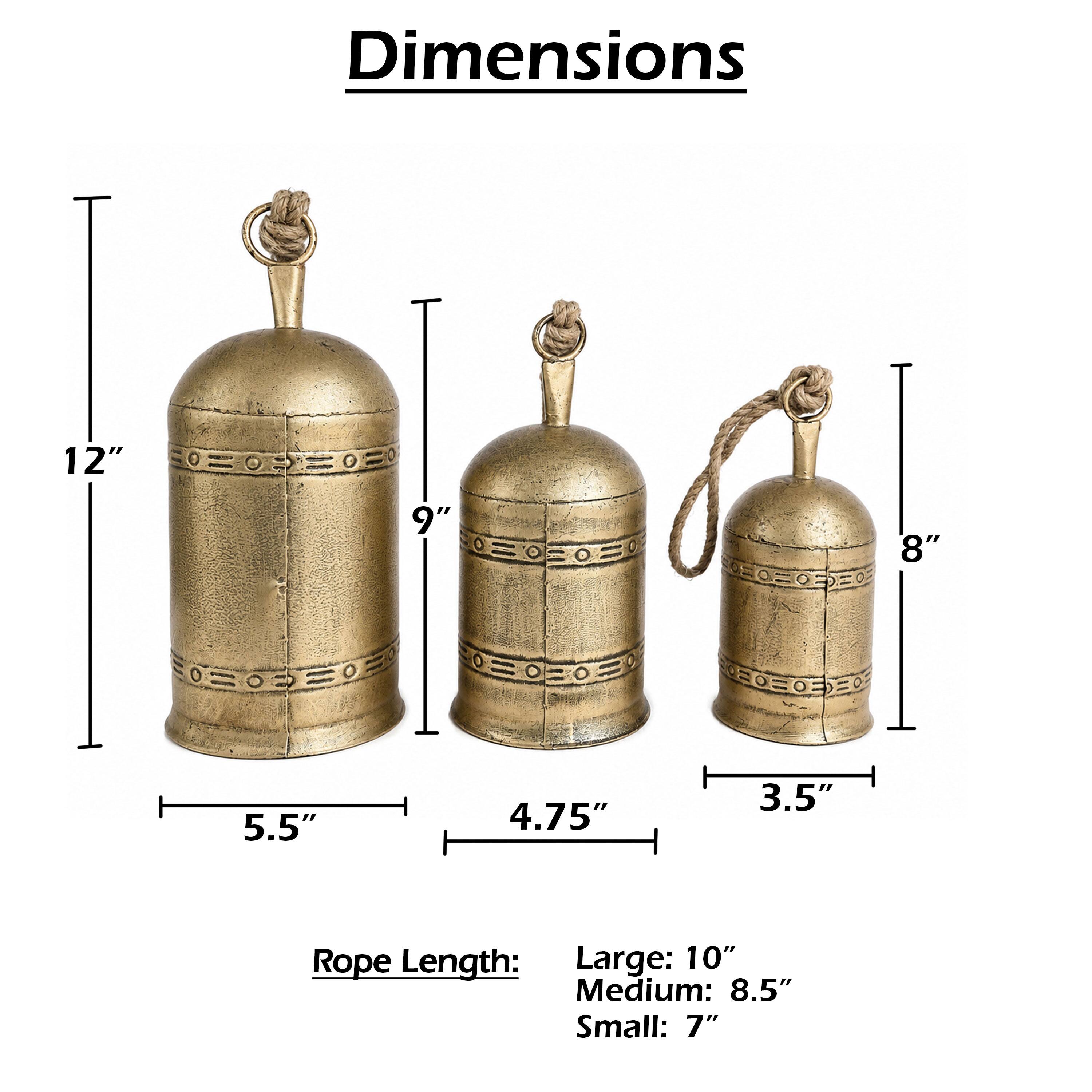 Dimensions
12"
9"
8"
5.5"
4.75"
3.5"
Rope Length: Large: 10" Medium: 8.5" Small: 7"