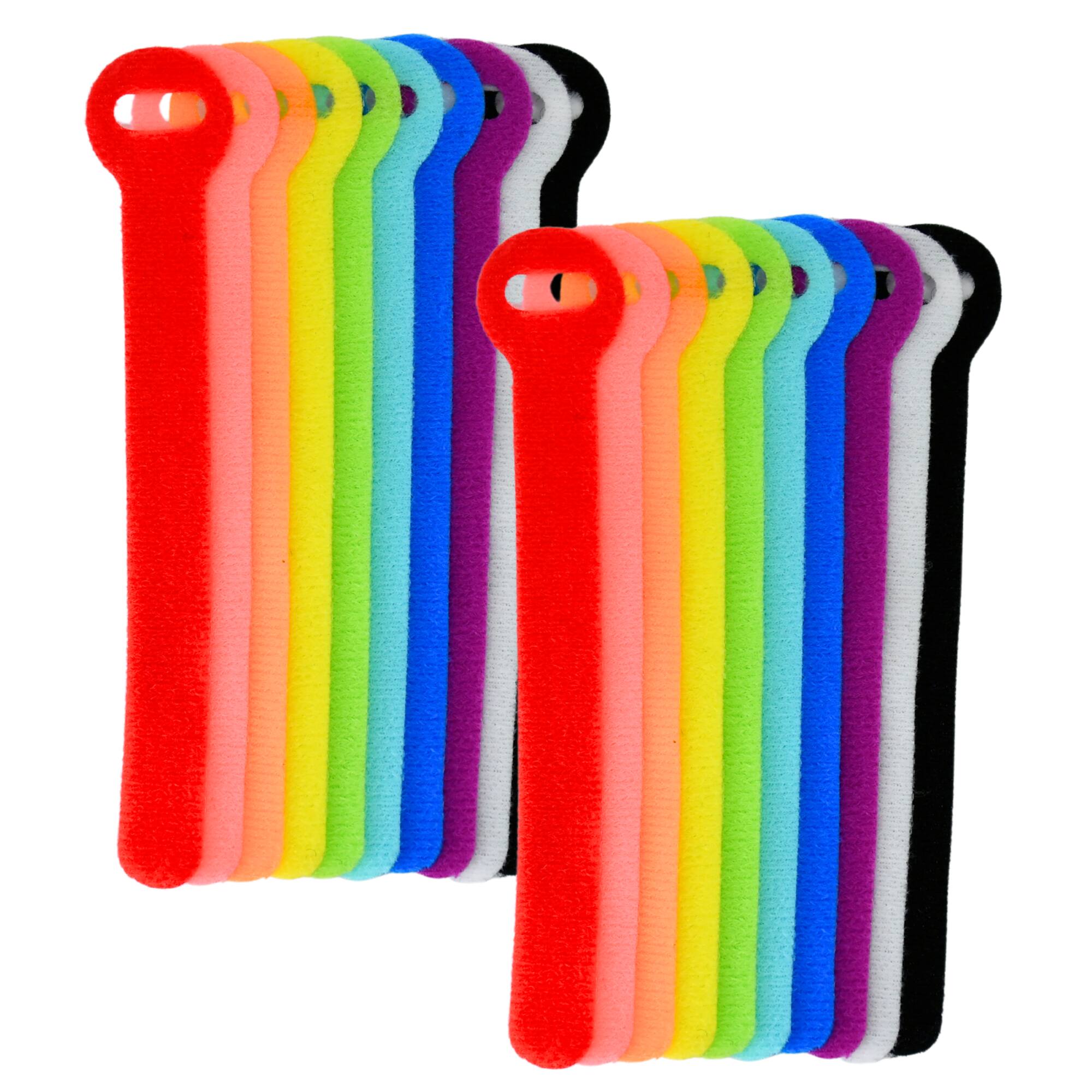 Alt View 8. Grizzly Supply - 5" Hook and Loop Cable Tie 20/pk - Assorted Colors.