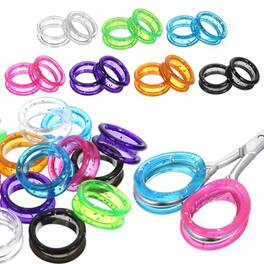 Vulpecula Spade - 14 Pcs Silicone Scissors Finger Rings, Soft Dog Grooming Scissors Accessories Thumb Insert Finger Protection Ring for