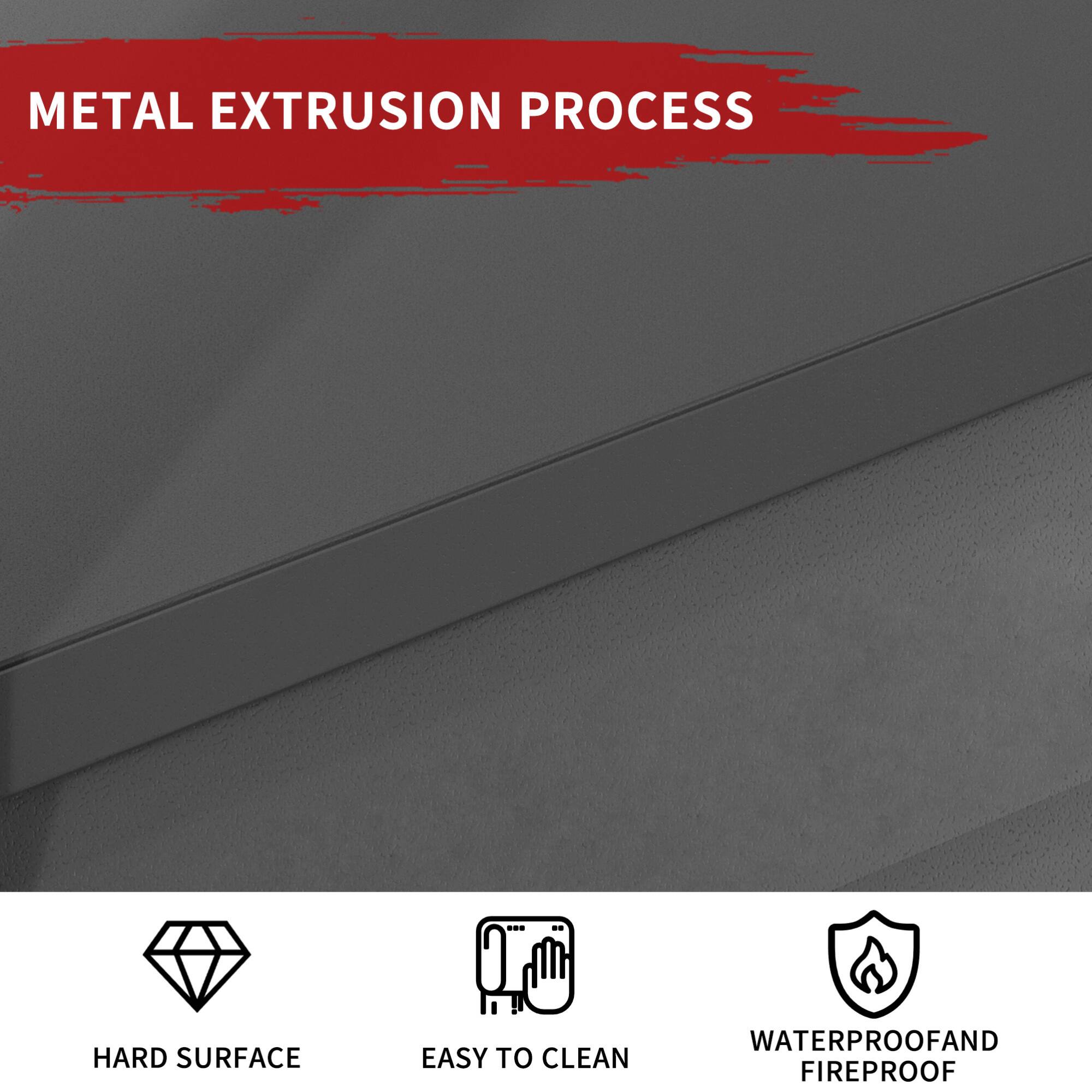 METAL EXTRUSION PROCESS

- HARD SURFACE
- EASY TO CLEAN
- WATERPROOF AND FIREPROOF