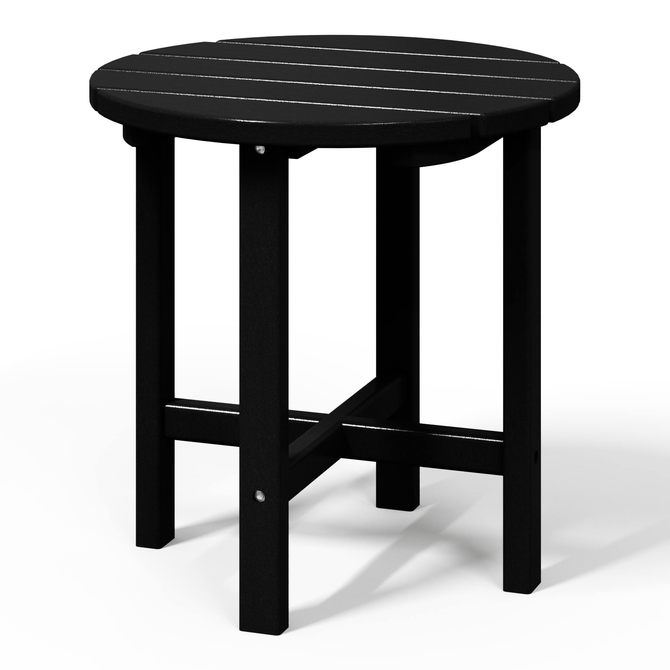 Alt View 1. WestinTrends - WestinTrends Dylan Adirondack Round Outdoor Side Table - Black.