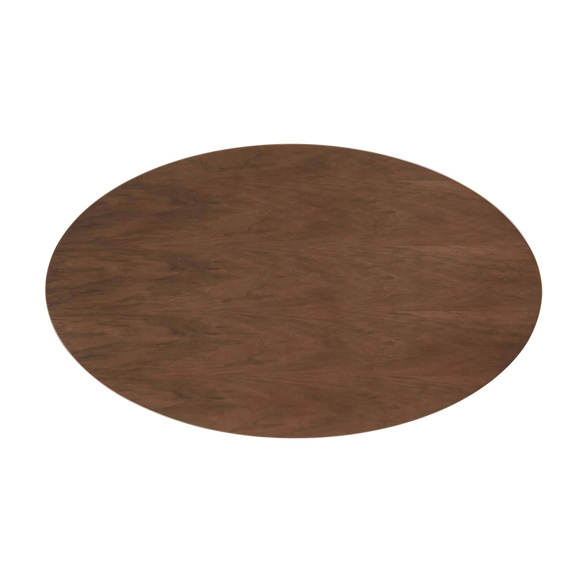 Back. Modway - Lippa 60" Oval Wood Dining Table by Modway - Walnut.