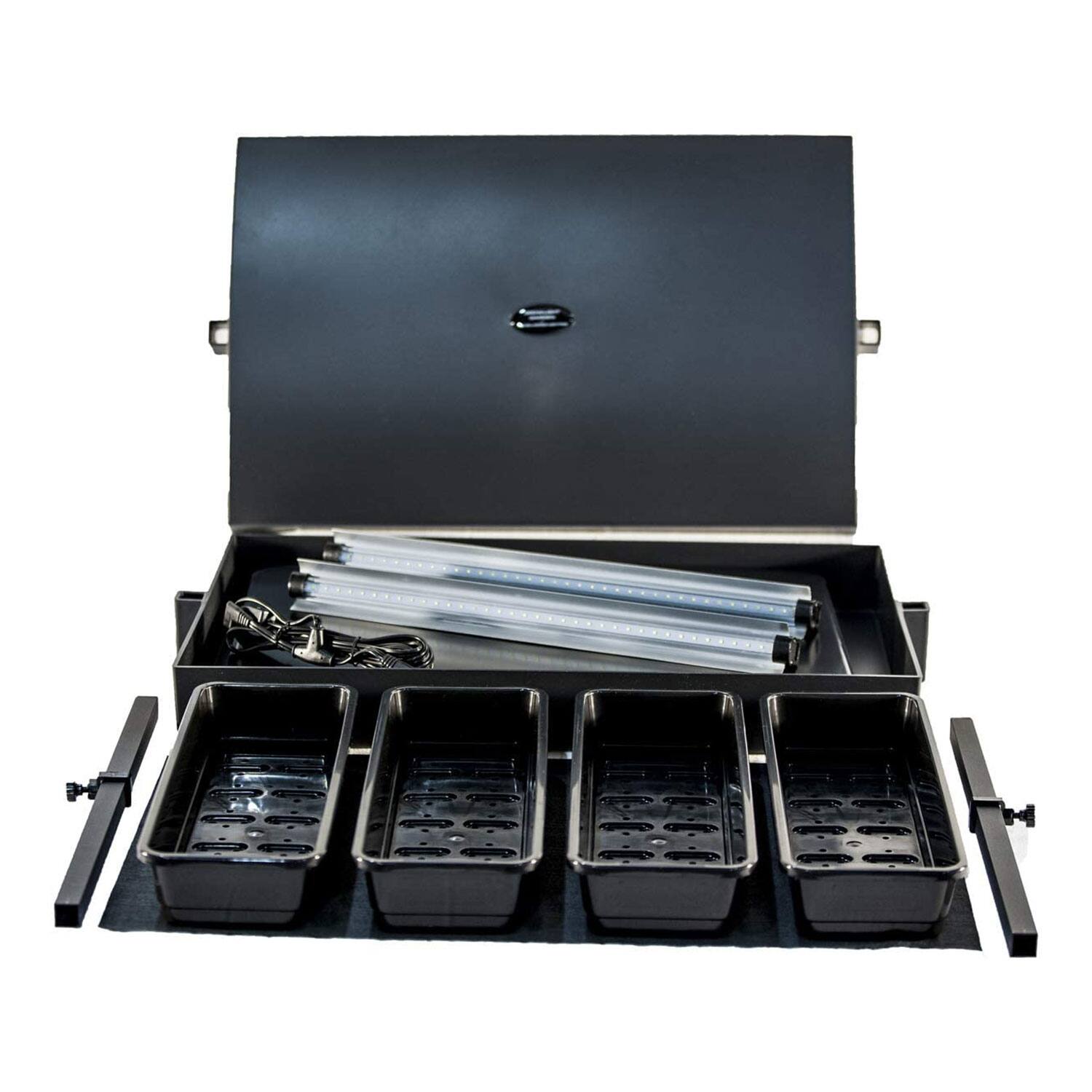 Alt View 3. SunBlaster - SunBlaster SL1600220 T5HO Grow Light Garden with 2 Strip Lights & T5 Reflectors - Black.